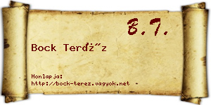 Bock Teréz névjegykártya